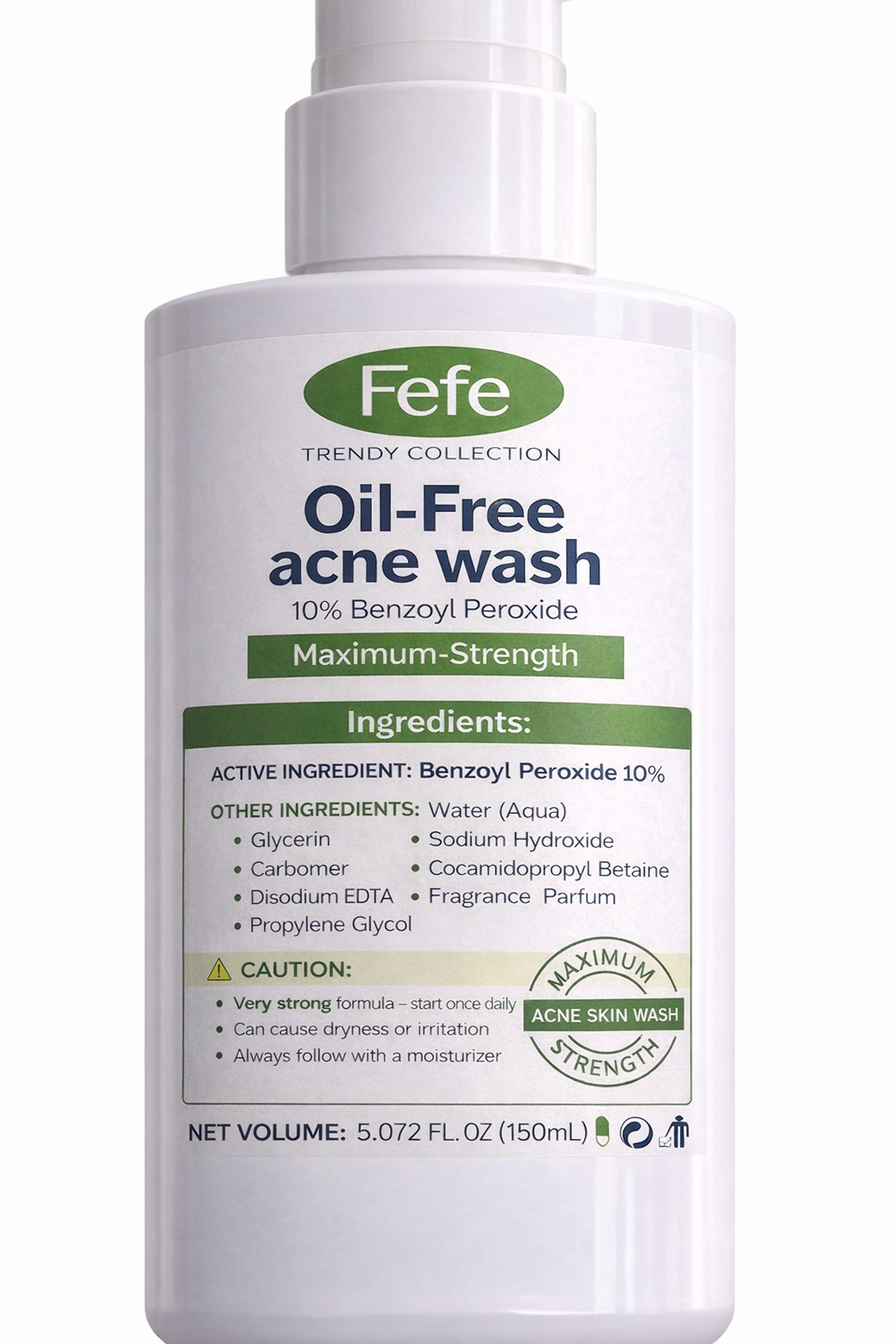 Fefe Trendy Collection Oil-Free Acne Wash (10% Benzoyl Peroxide)
Say goodbye to stubborn breakouts with our maximum-strength Oil-Free Acne Wash, specially formulated to deeply cleanse, treat, and prevent acne. Powered by 10% Benzoyl Peroxide ship antigua