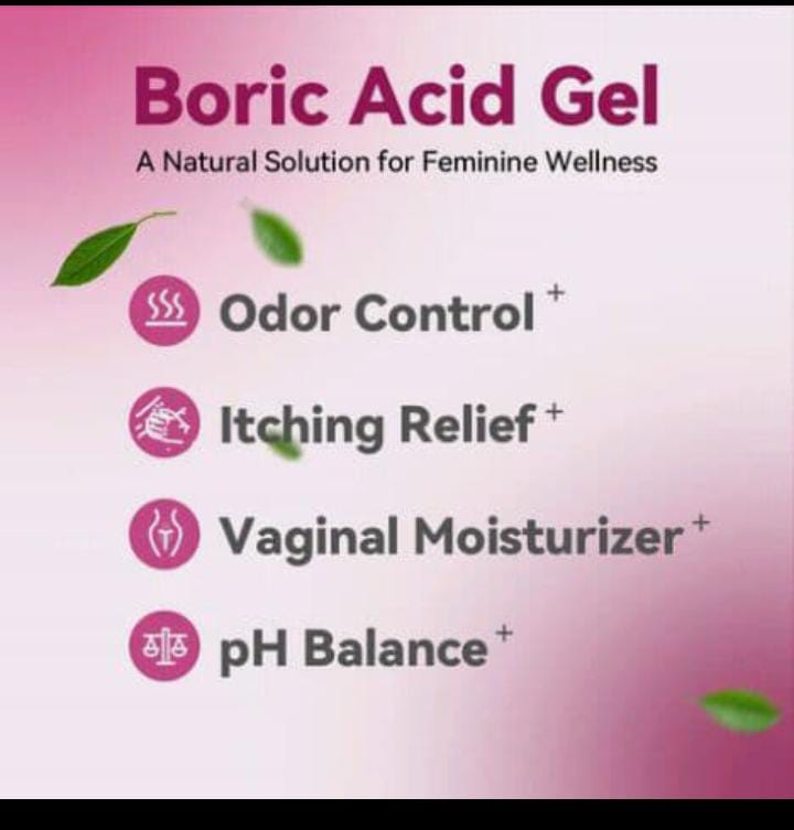 Boric Acid Gel is a skincare product used to help treat acne, pimples, and skin irritation. It has natural antibacterial and antifungal properties, which help cleanse the skin, reduce breakouts, and keep pores clear.

Benefits:
• Helps reduce acne and pim