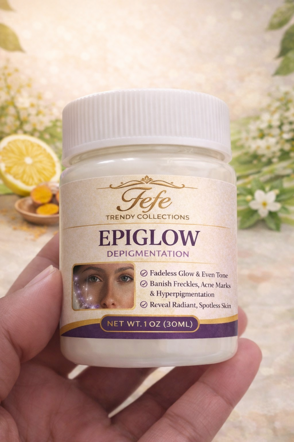 EpiglowEpiglow Cream 
Reveal brighter, clearer skin with Epiglow Cream, a powerful formula designed to reduce dark spots, even out skin tone, and boost radiance. Enriched with ingredients like kojic acid and skin-renewing