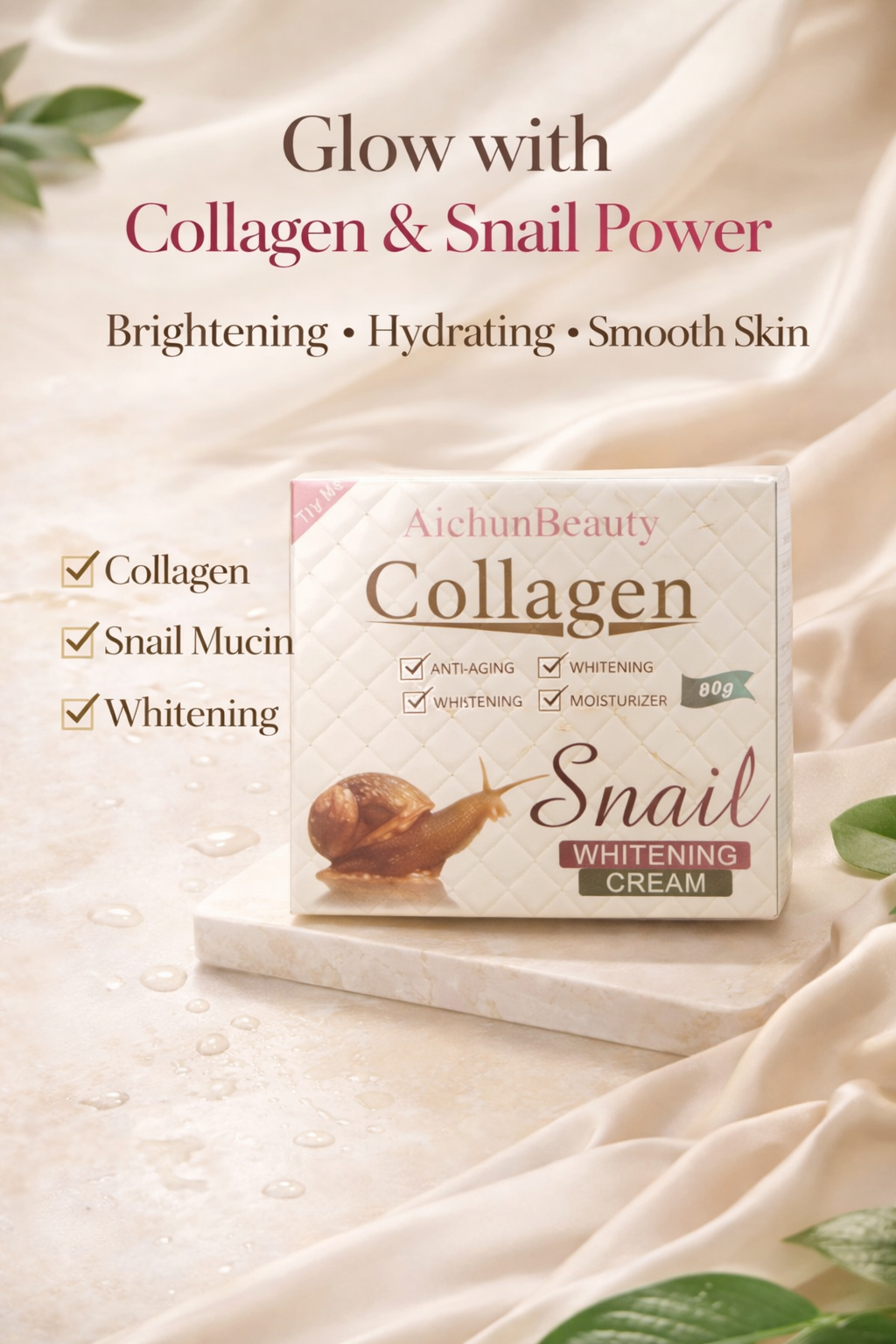 Collagen Face Cream
Boost your glow and restore youthful-looking skin with our Collagen Face Cream. Designed to hydrate, firm, and smooth, this cream helps reduce the appearance of fine lines and wrinkles while improving